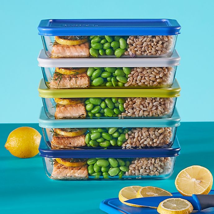 slide 4 of 7, Pyrex Glass Meal Prep Storage Set, 10 ct