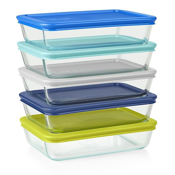 slide 5 of 7, Pyrex Glass Meal Prep Storage Set, 10 ct