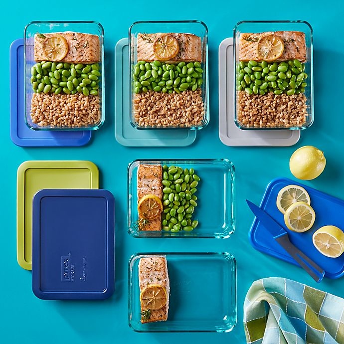 slide 6 of 7, Pyrex Glass Meal Prep Storage Set, 10 ct