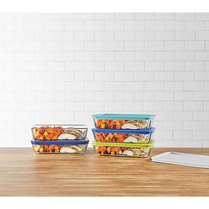 slide 2 of 7, Pyrex Glass Meal Prep Storage Set, 10 ct