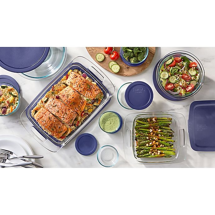 slide 2 of 5, Pyrex Bake, Prep, & Store Glass Food Storage Set, 18 ct