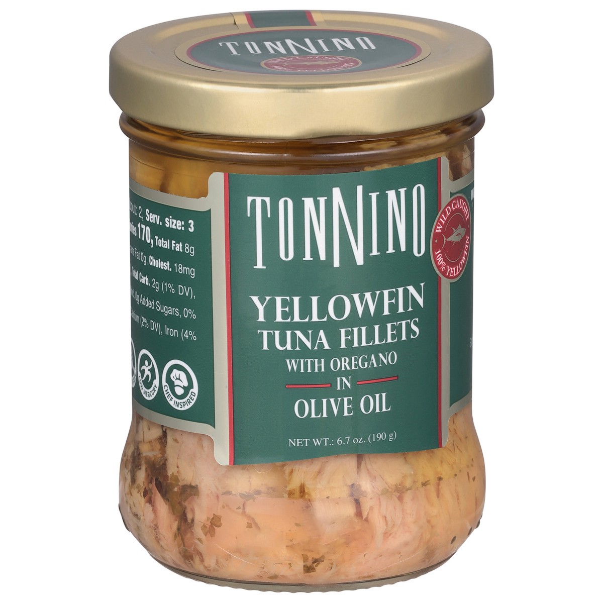 slide 2 of 9, Tonnino Tuna Fillets - Oregano Olive Oil, 6 oz