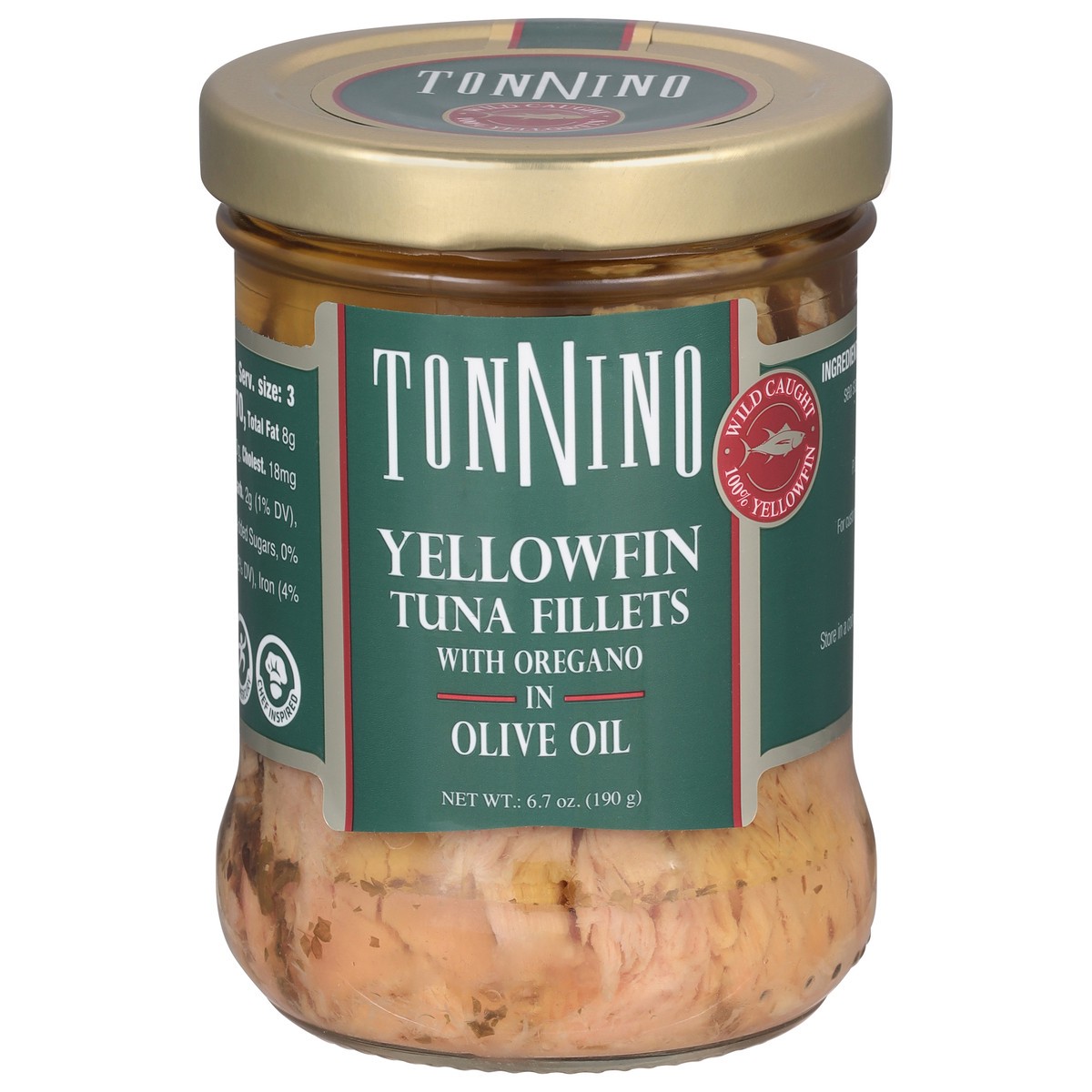 slide 1 of 9, Tonnino Tuna Fillets - Oregano Olive Oil, 6 oz