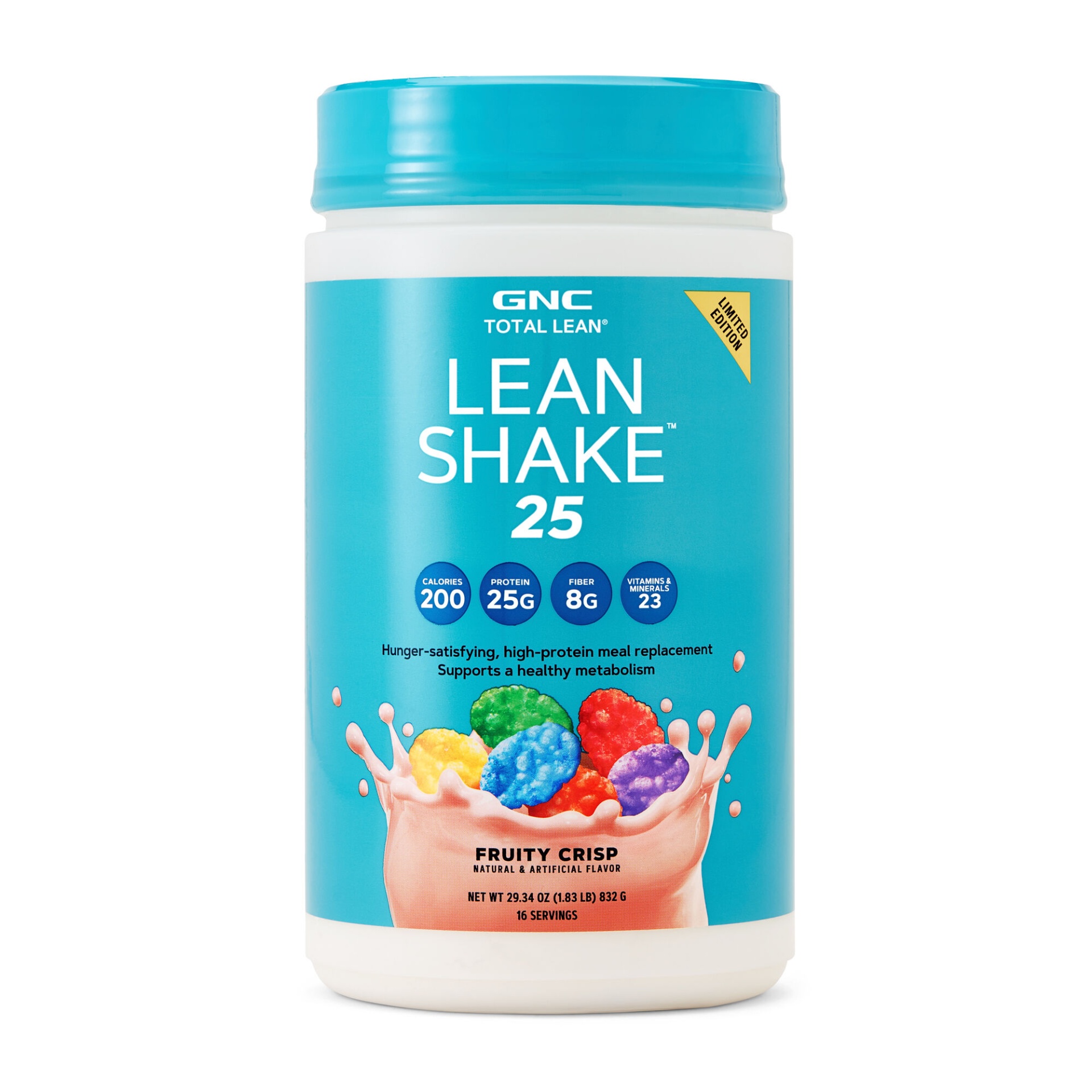 slide 1 of 1, GNC Total Lean Lean Shake 25 - Fruity Crisp, 1.83 lb