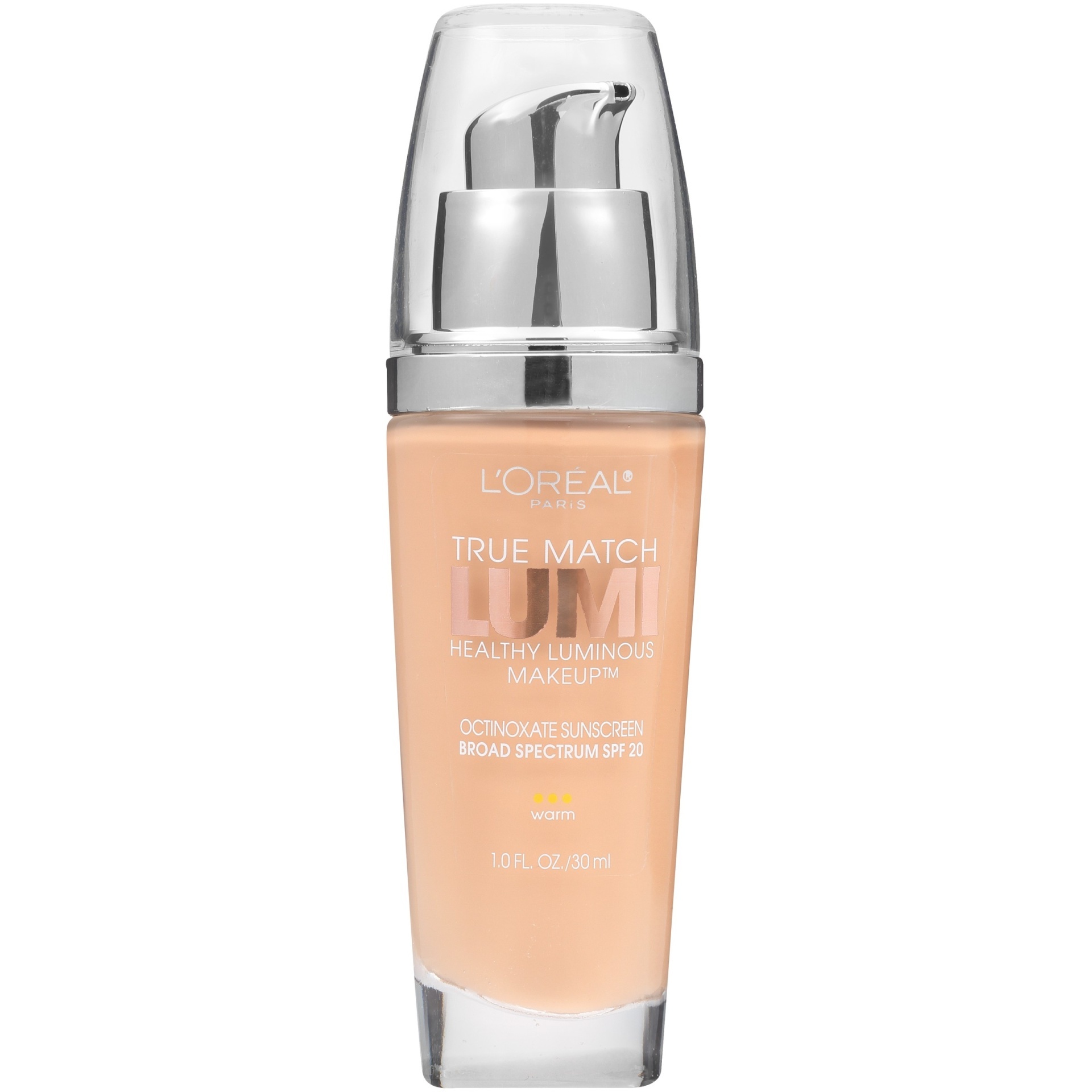 slide 1 of 3, L'Oreal Paris True Match Lumi Healthy Luminous Foundation Makeup with SPF 20 - W3 Nude Beige - 1 fl oz, 1 ct