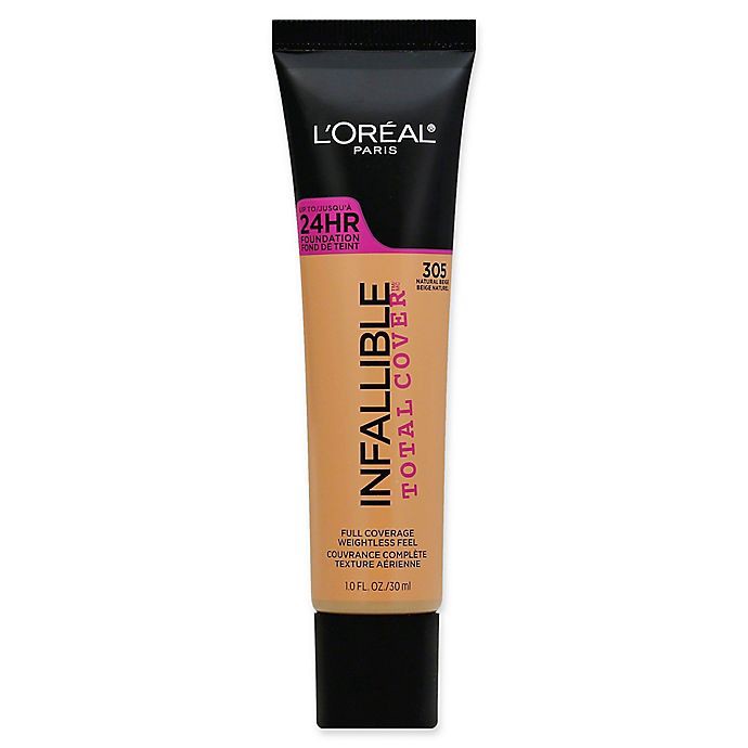 slide 2 of 2, L'Oréal Infallible Total Cover Foundation 305 Natural Beige, 1 fl oz