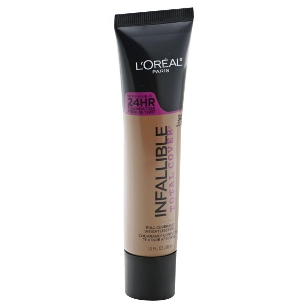 slide 1 of 4, L'Oréal Infallible Total Cover Foundation 306 Buff Beige, 1 fl oz