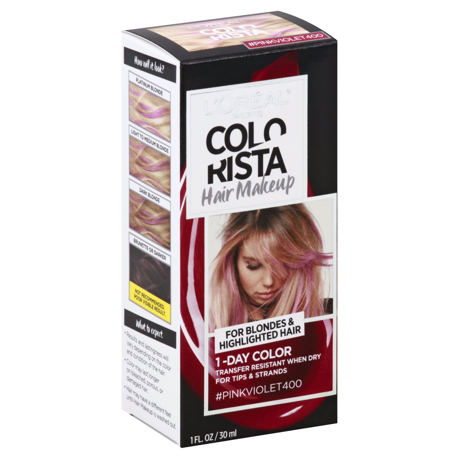slide 1 of 8, L'Oréal Paris Colorista Hair Makeup Pink Violet Temporary, 1 fl oz