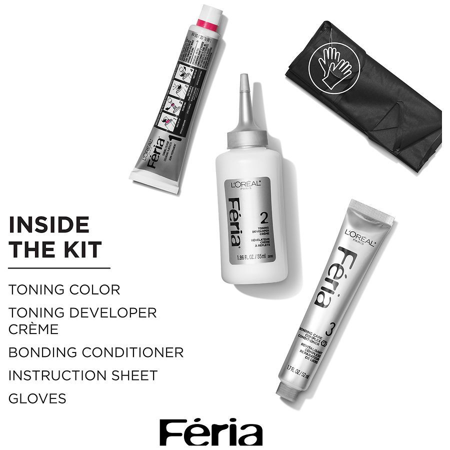 slide 4 of 5, L'Oréal Long Lasting Anti Brass Toner, Vegan Formula, No Ammonia, 1 ct