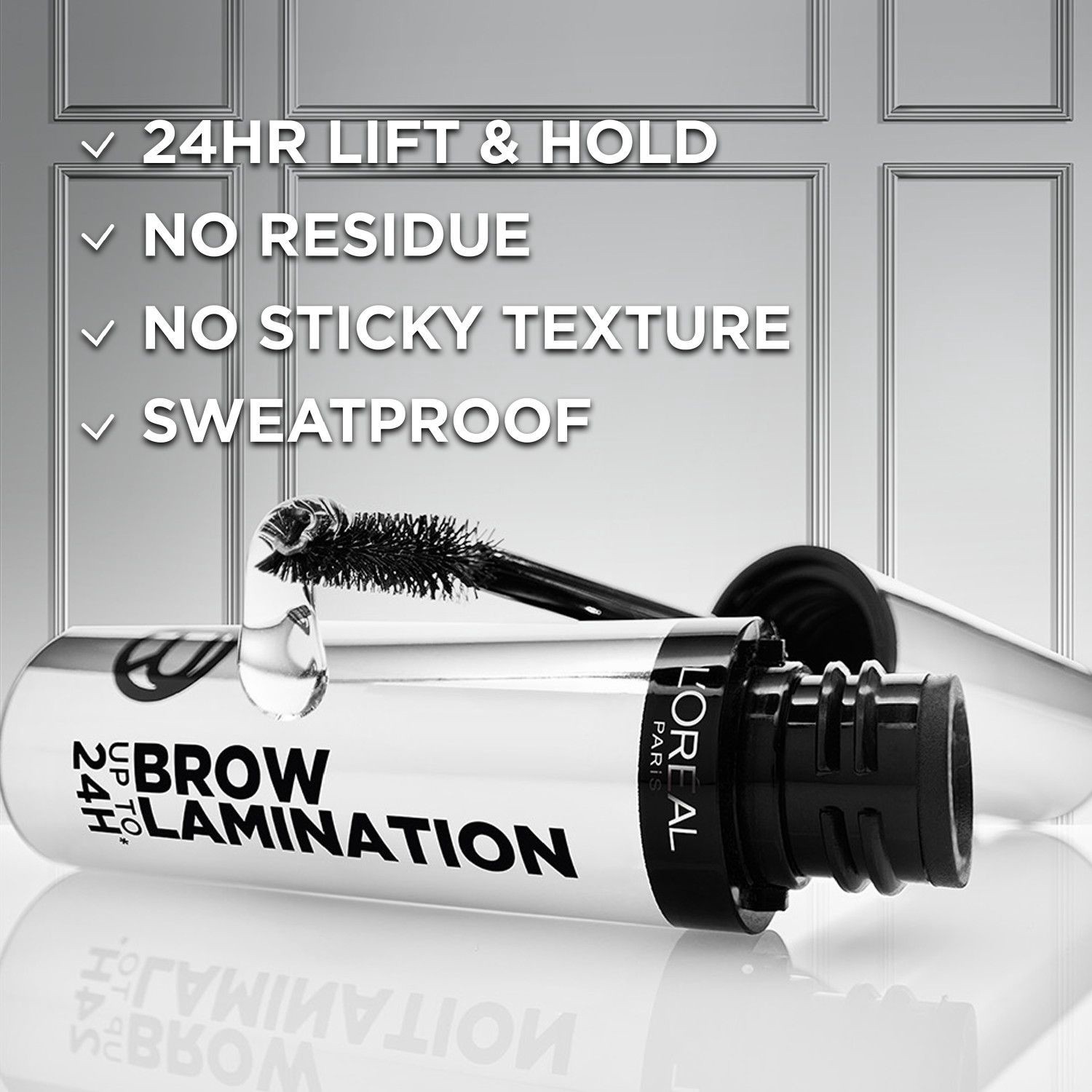 slide 7 of 8, L'Oréal Infallible 0.0 Gel Transparent Brow Lamination 0.16 fl oz, 0.16 oz