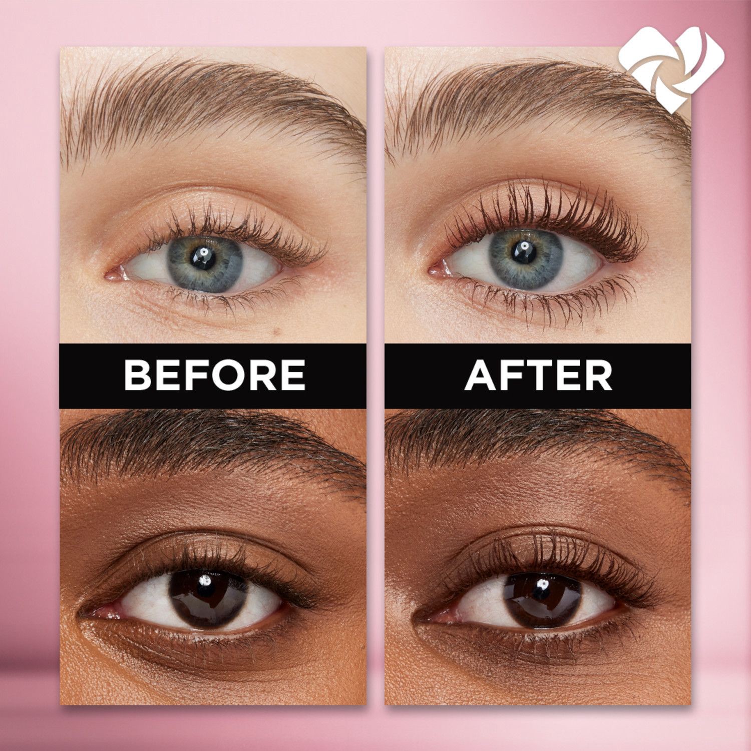 slide 6 of 8, L'Oreal Paris Voluminous Lash Paradise Mascara, Voluptuous Volume, Latte Brown, 0.28 Fl Oz, 0.28 oz