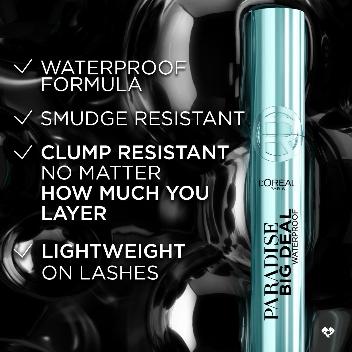 slide 2 of 8, L'Oreal Paris Paradise Big Deal Waterproof Mascara, Black, 0.33 oz