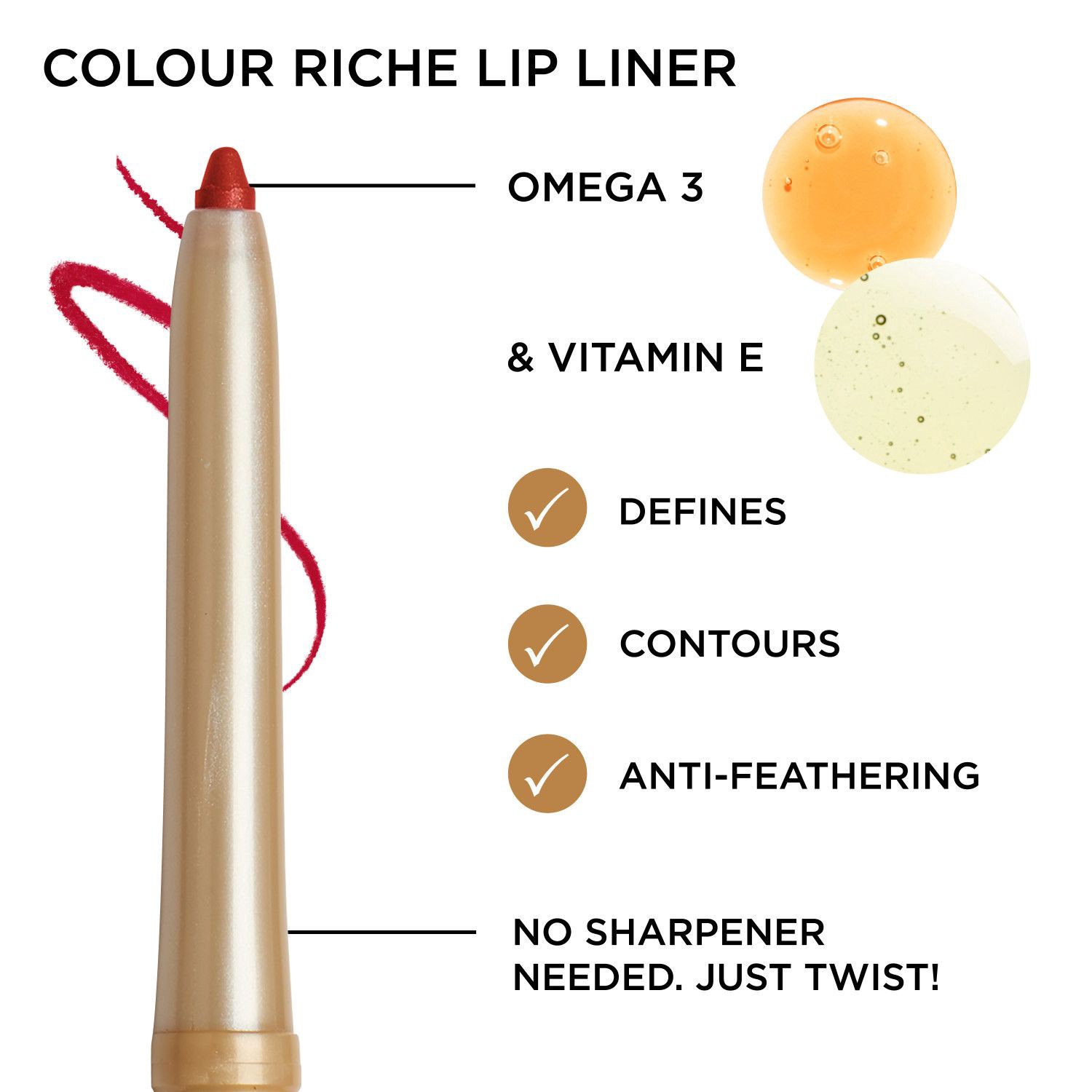slide 5 of 8, L'Oreal Paris Lop Colour Riche Lip Liner Worth It Intense, 1 ct