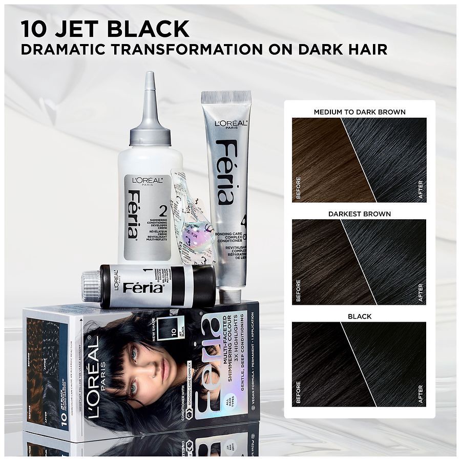 slide 2 of 5, L'Oreal Paris Feria High Intensity Multi-Faceted Shimmering Permanent Hair Color, 3X Highlights, 1 ct