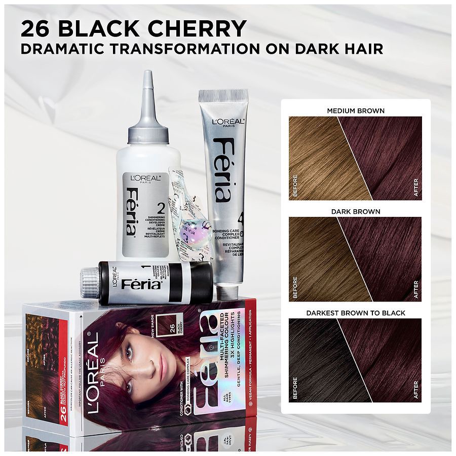 slide 5 of 5, L'Oreal Paris Feria High Intensity Multi-Faceted Shimmering Permanent Hair Color, 3X Highlights, 1 ct