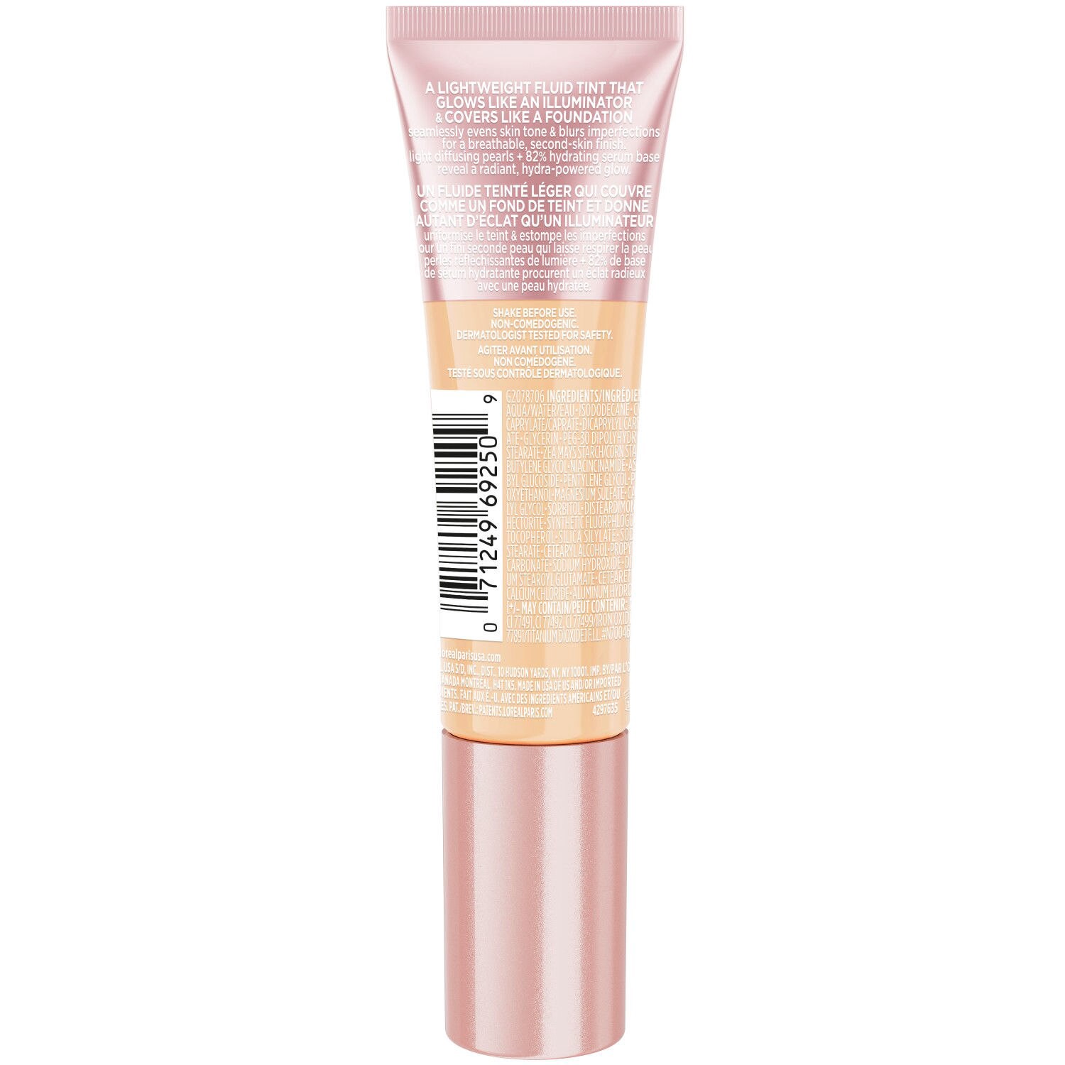 slide 10 of 12, LOREAL L'Oreal Paris Lumi Skin Glow Tint, W110, 0.85 oz