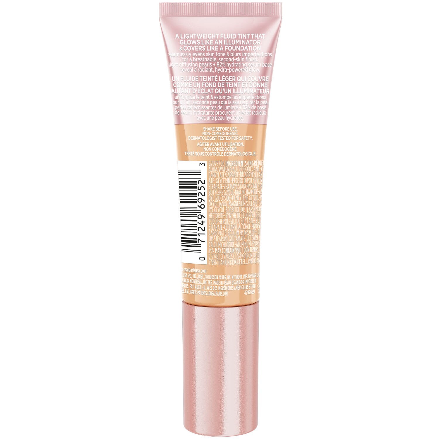 slide 10 of 12, LOREAL L'Oreal Paris Lumi Skin Glow Tint, W130, 0.85 oz