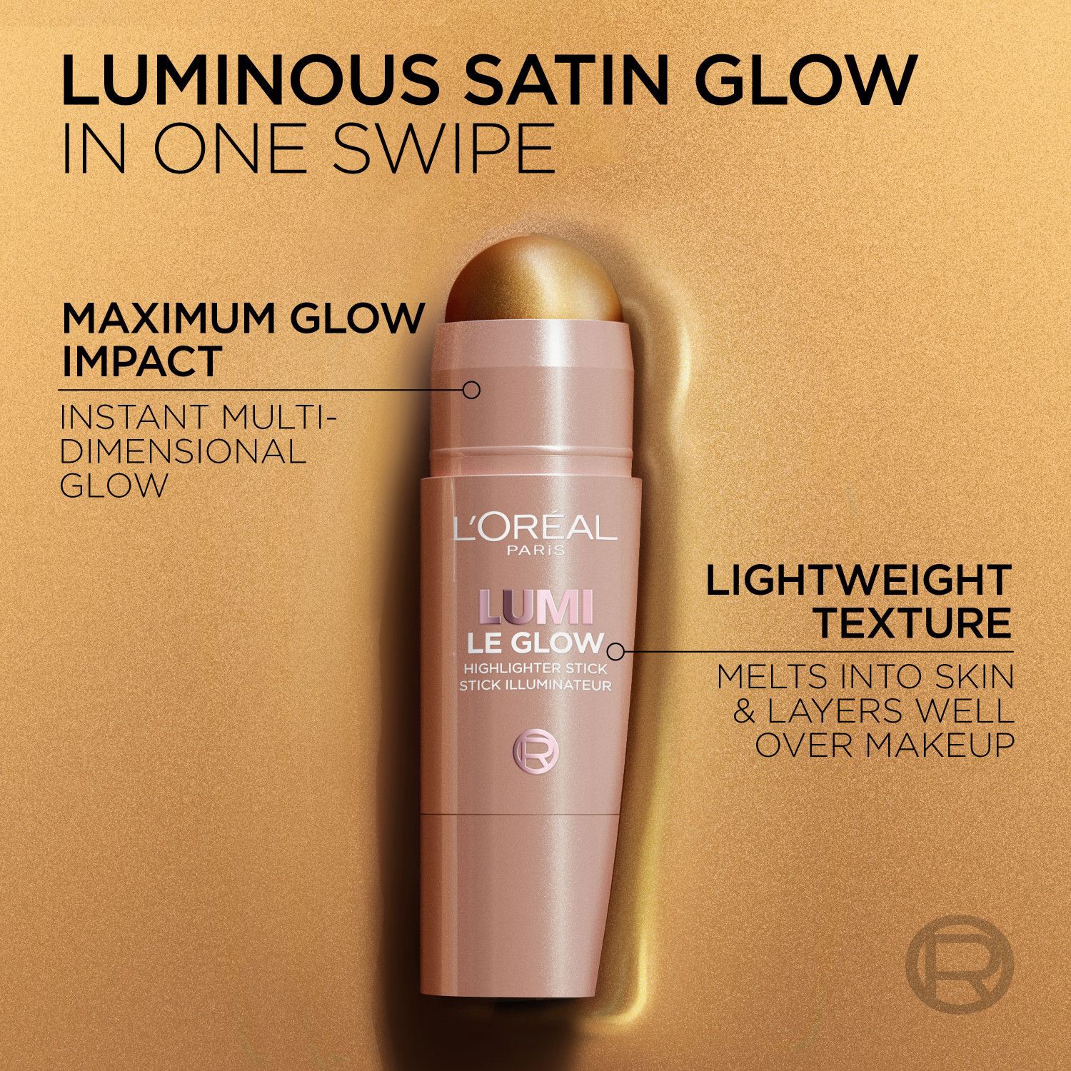 slide 7 of 12, L'Oréal Lumi Le Glass Stick, Reflective Glassy Finish Highlighter, 0.25 oz