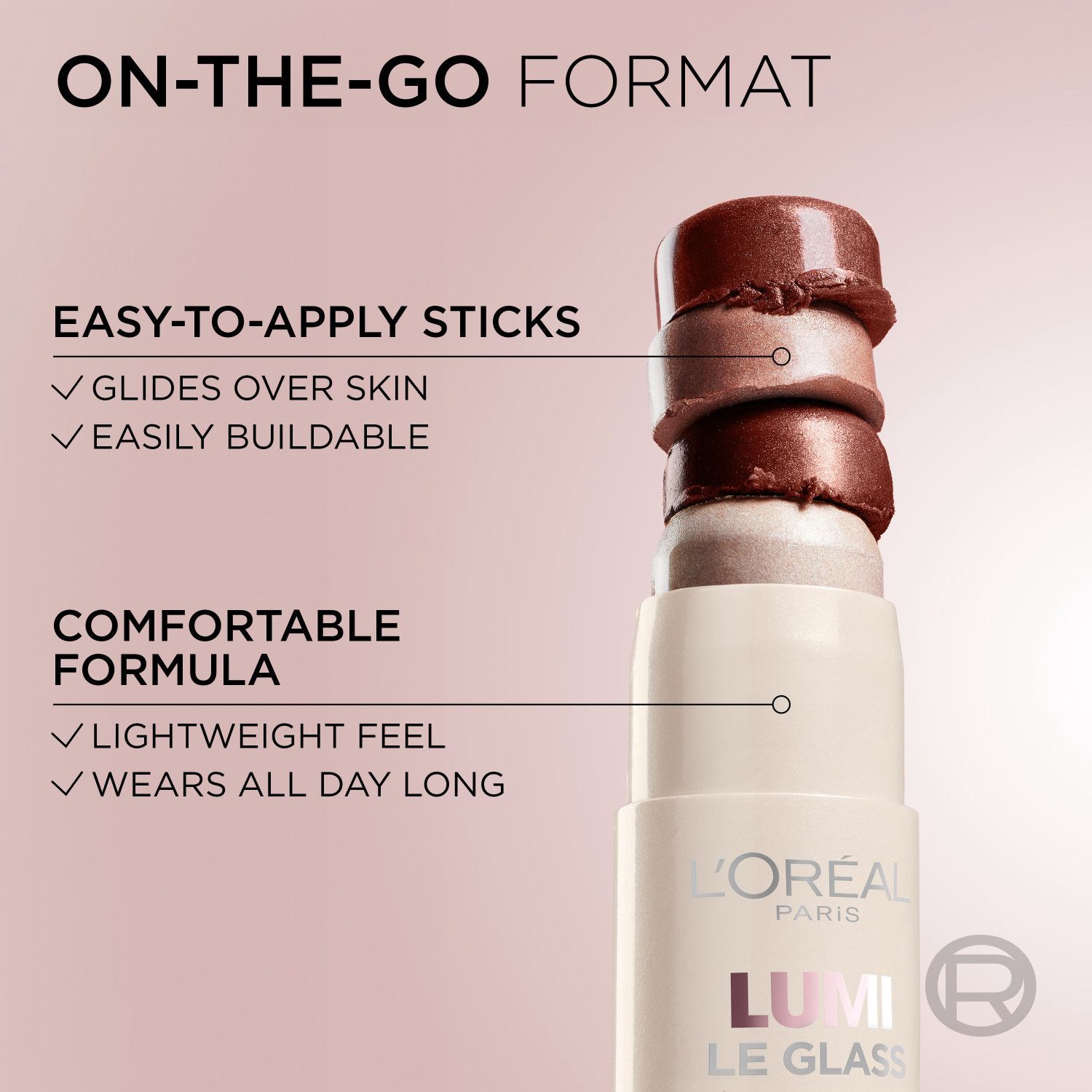 slide 12 of 12, L'Oréal Lumi Le Glass Stick, Reflective Glassy Finish Highlighter, 0.25 oz