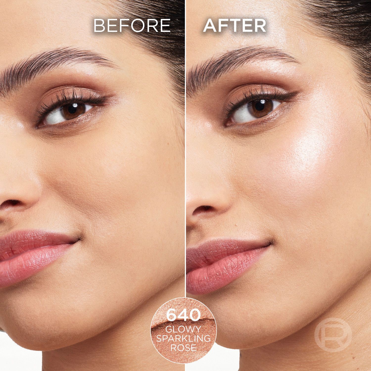 slide 12 of 13, LOREAL Lumi Highlighter Stick: Glowy Sparkling Rose 640, 0.25 oz