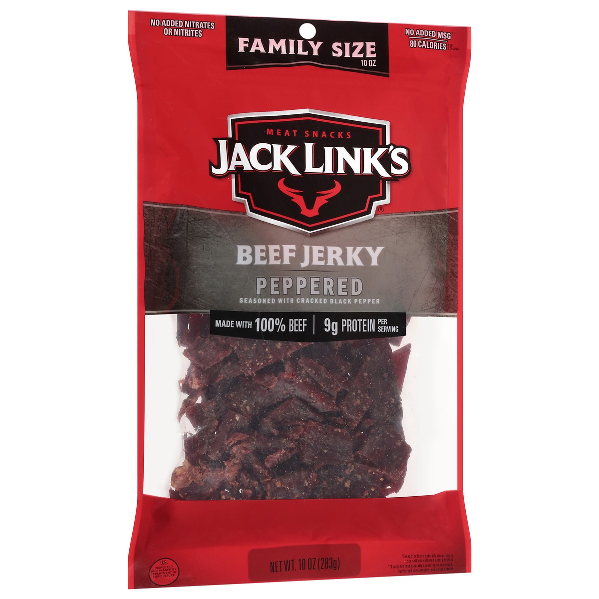 slide 2 of 9, Jack Link's 10 Ounce Jack Link's Beef Peppered Jerky 1/1 Count, 10 oz