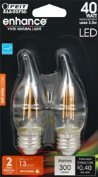 Feit Electric Enhance LED 3.3 Watts Soft White Light Bulbs - 2 ea