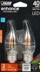 Feit Electric Enhance LED 3.3 Watts Soft White Light Bulbs - 2 ea
