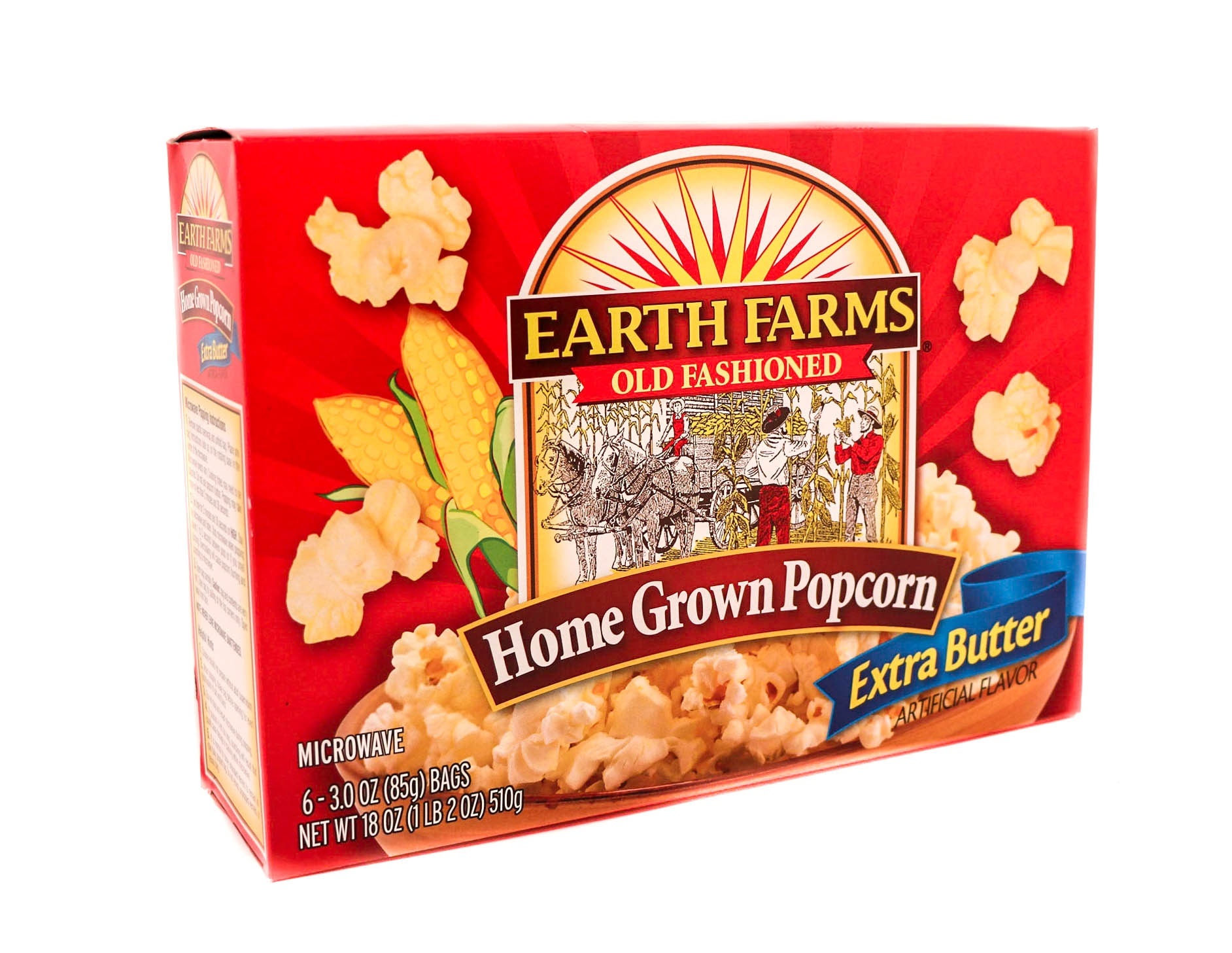 slide 1 of 1, Earth Farms Old Fashion Popcorn, 6 ct