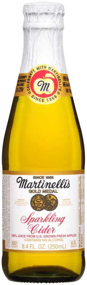 slide 1 of 6, Martinellis Gold Medal Martinelli Sparkling Cider, 8.4 oz