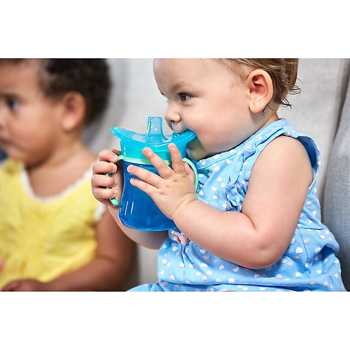 slide 6 of 7, The First Years Teething Spout Trainer Cup - Blue, 7 oz