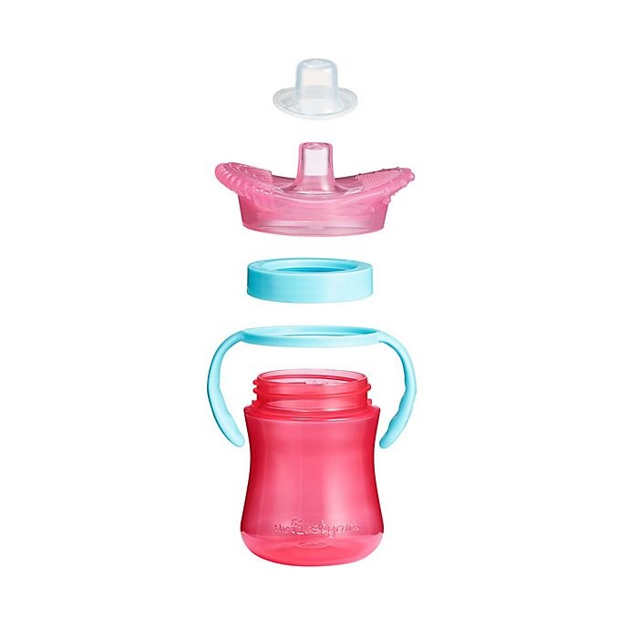 slide 4 of 7, The First Years Teething Spout Trainer Cup - Pink, 7 oz