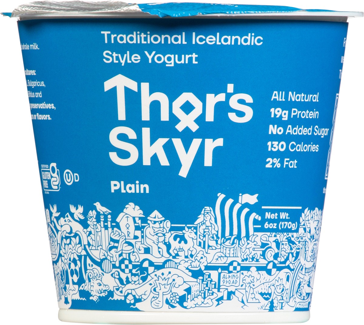 slide 4 of 9, Thor's Skyr Thor Plain Iceland Yog, 6 oz
