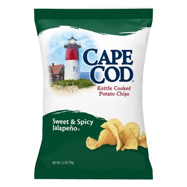 slide 1 of 5, Cape Cod Potato Chips, Sweet and Spicy Jalapeno Kettle Chips, 2.5 Oz, 1 ct