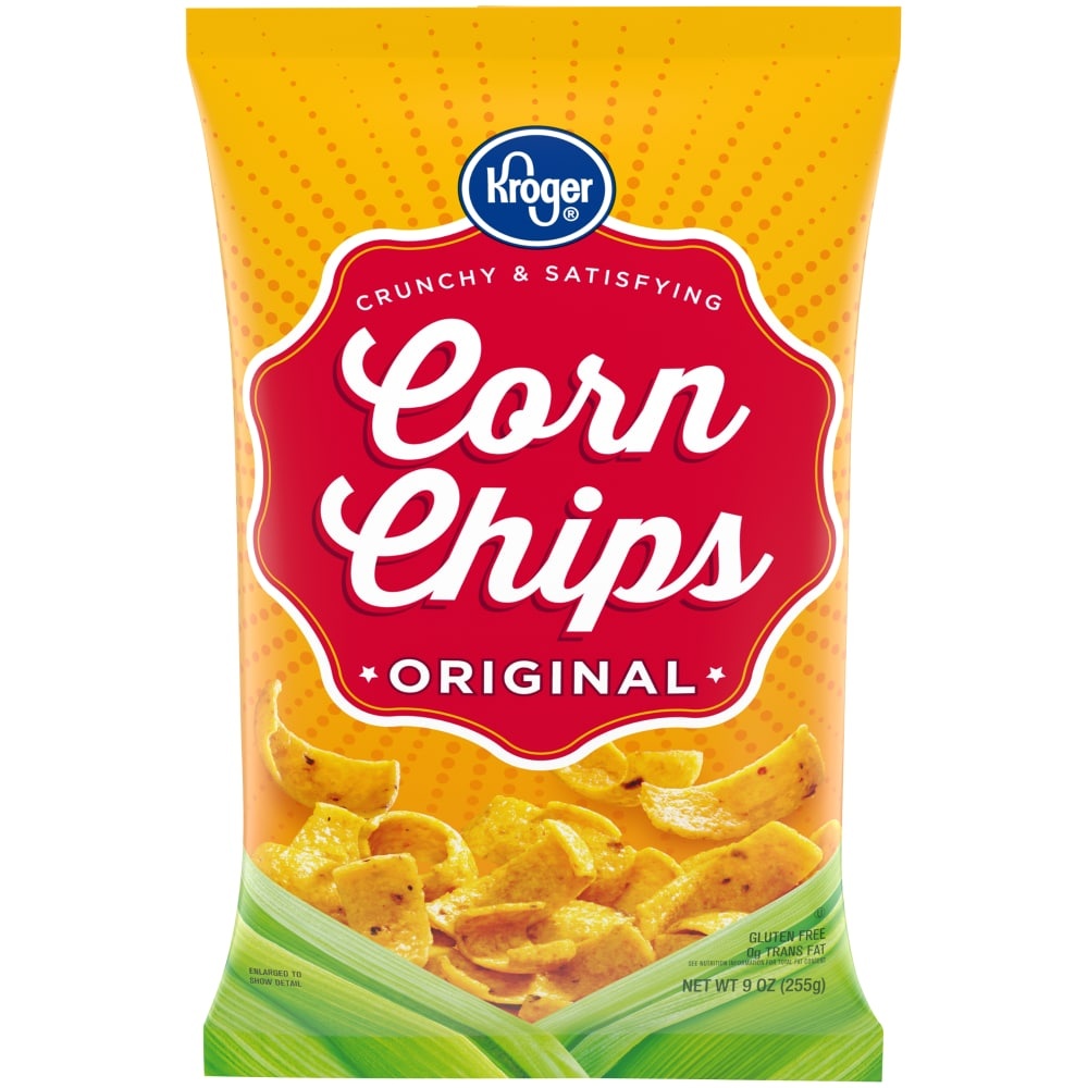 slide 1 of 1, Kroger Original Corn Chips, 9 oz