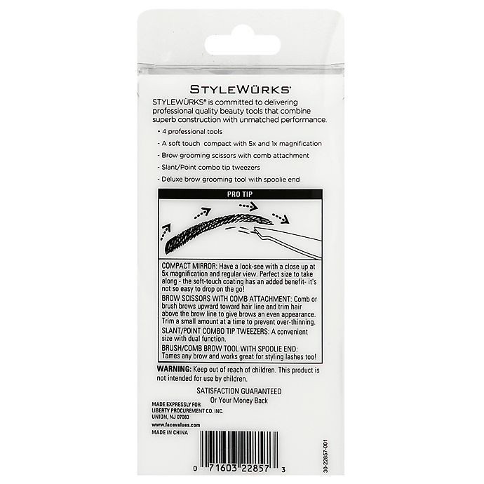 slide 4 of 4, StyleWurks Brow Kit With Mirror, 3 ct