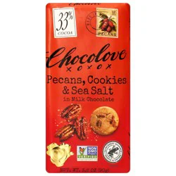 Chocolove, Pecans, Cookies & Sea Salt Milk Chocolate