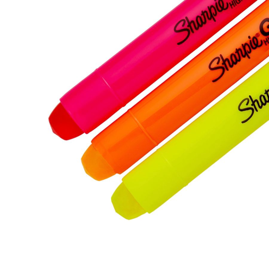 slide 4 of 5, Sharpie Accent Gel Highlighters, Assorted Ink Colors, Pack Of 3, 3 ct