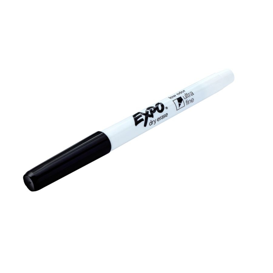 slide 4 of 5, Expo Low-Odor Dry-Erase Markers, Ultra-Fine Point, Black, Pack Of 4, 4 ct