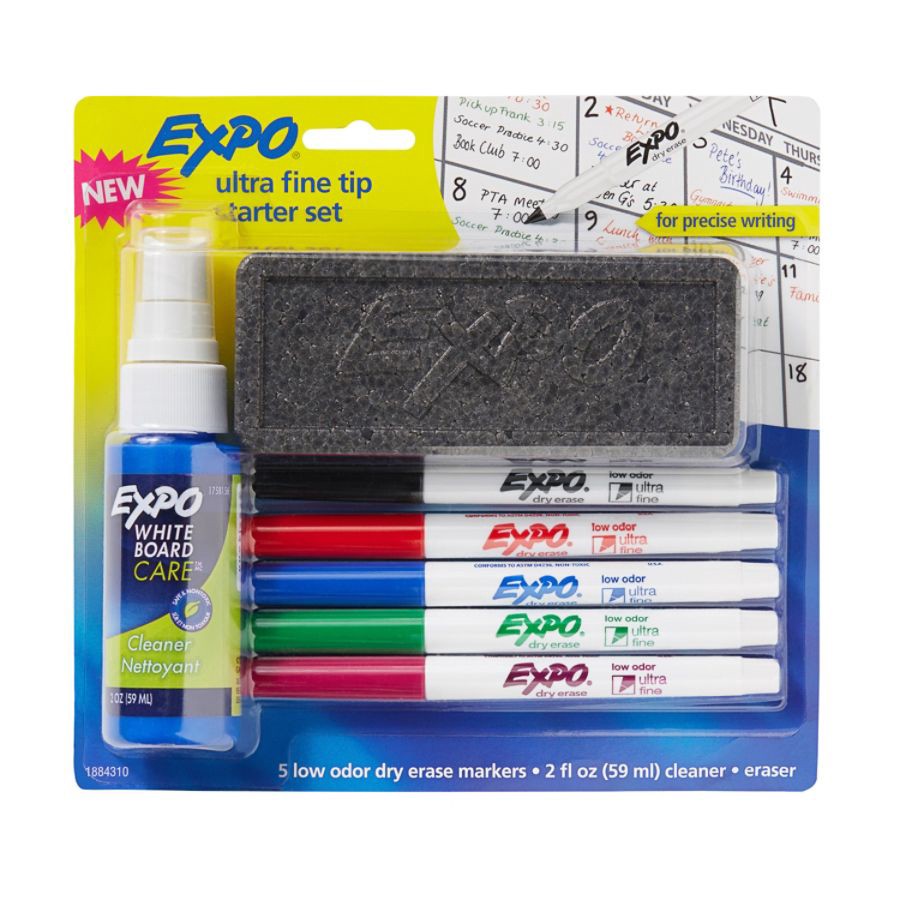 slide 5 of 5, Expo Markers Ultra Fine Starter Set, 7 ct