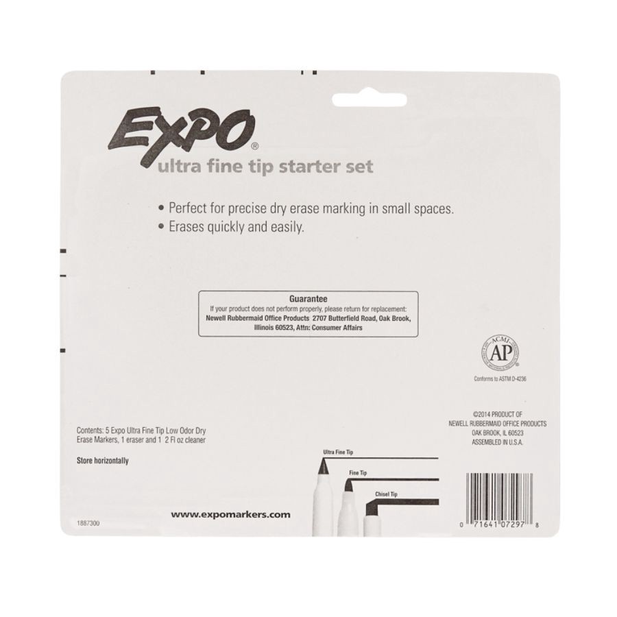 slide 3 of 5, Expo Markers Ultra Fine Starter Set, 7 ct