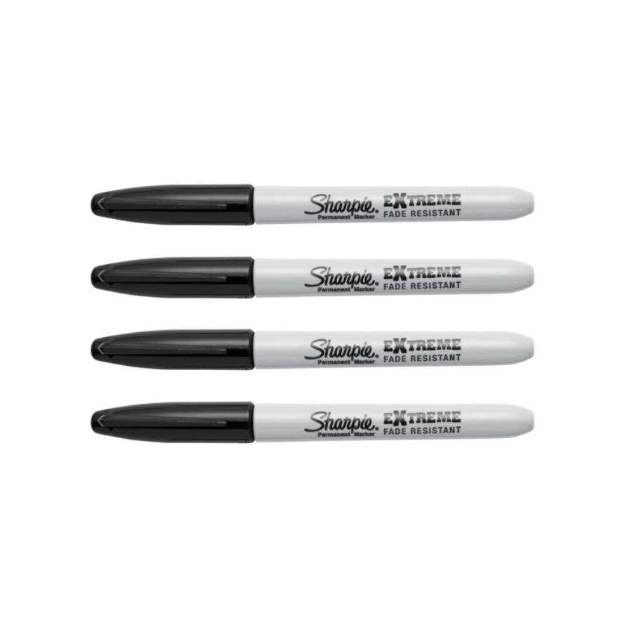 slide 2 of 5, Sharpie Extreme Permanent Markers, Fine Point, Black, Pack Of 4, 4 ct