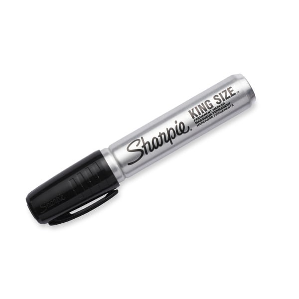 slide 6 of 9, Sharpie Chisel Tip King Size Permanent Marker - Black, 12 ct