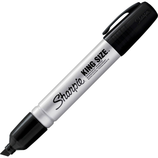 slide 8 of 9, Sharpie Chisel Tip King Size Permanent Marker - Black, 12 ct