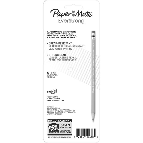 slide 4 of 4, Paper Mate Everstrong Break-Resistant Pencils, #2 Lead, Yellow, Pack Of 12 Pencils, 12 ct