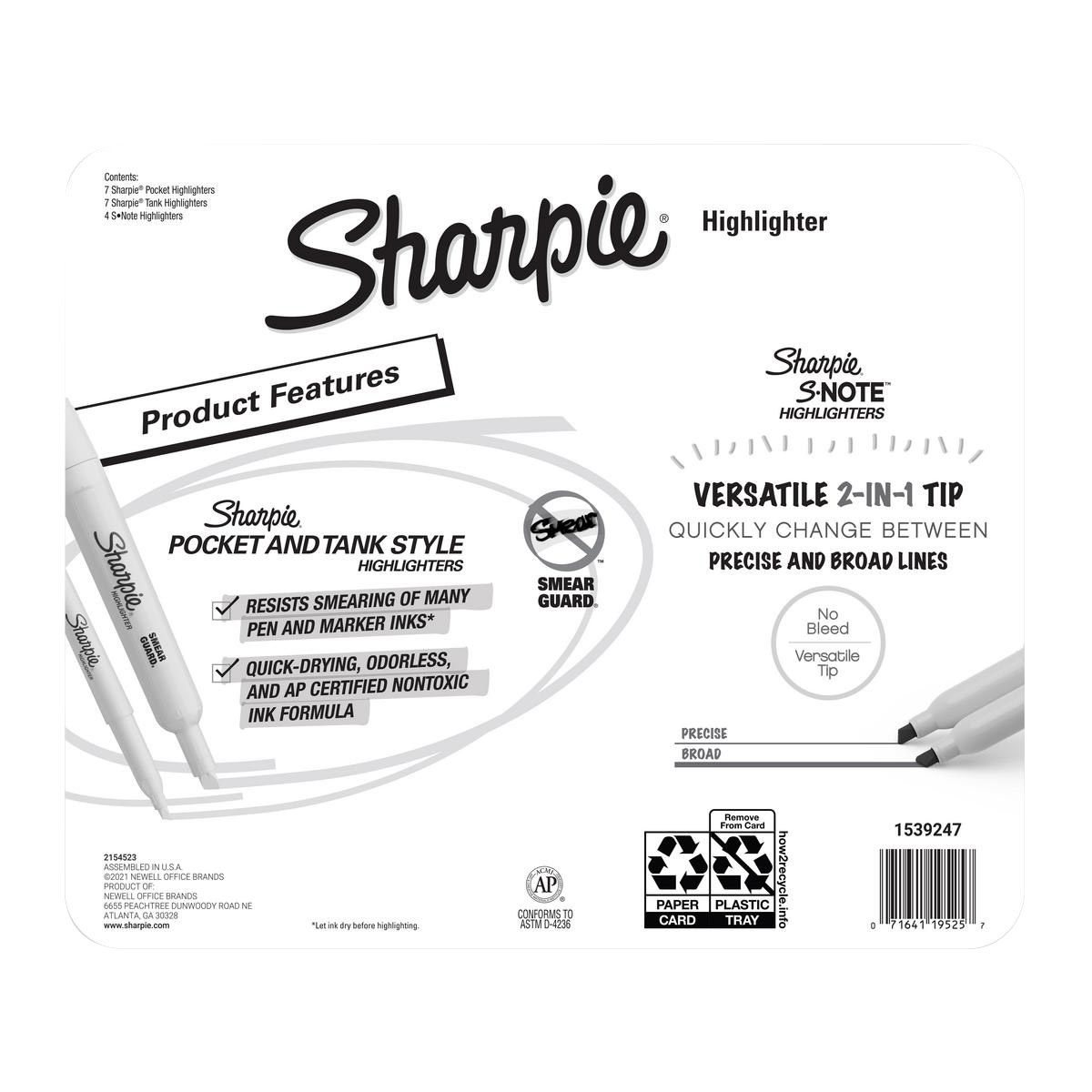 slide 2 of 5, Sharpie Highlighter Variety Pack, 18 ct