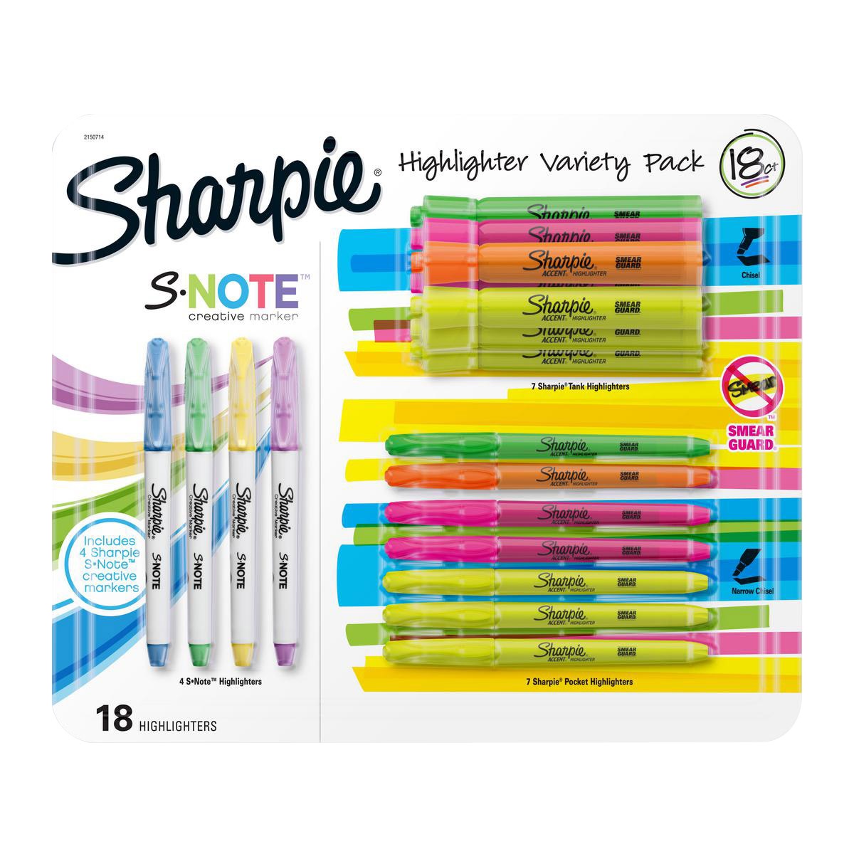 slide 1 of 5, Sharpie Highlighter Variety Pack, 18 ct