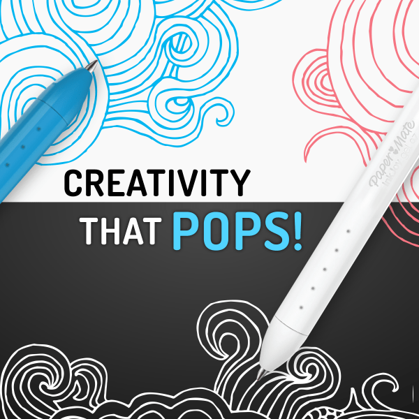 slide 7 of 8, Paper Mate Inkjoy Bright Gel Pens, 0.7mm, Medium Point, Assorted 3 Pack, 3 ct