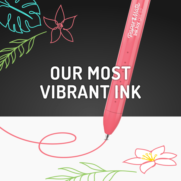 slide 8 of 8, Paper Mate Inkjoy Bright Gel Pens, 0.7mm, Medium Point, Assorted 3 Pack, 3 ct