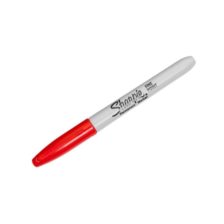 slide 2 of 10, Sharpie Permanent Fine-Point Markers, Red, Pack Of 12 Markers, 12 ct