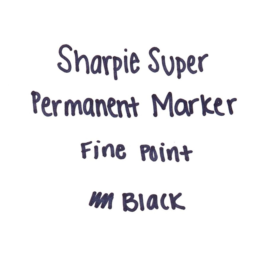 slide 4 of 7, Sharpie Super Permanent Fine Point Markers - Black, 6 ct